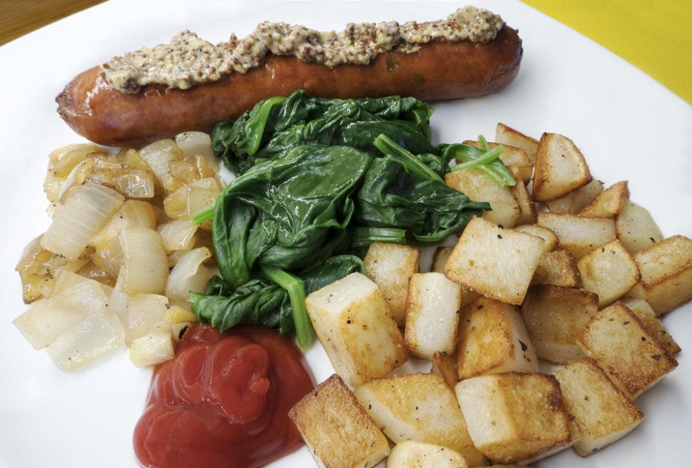 Sausage Dinner With Potatoes and Spinach.jpg