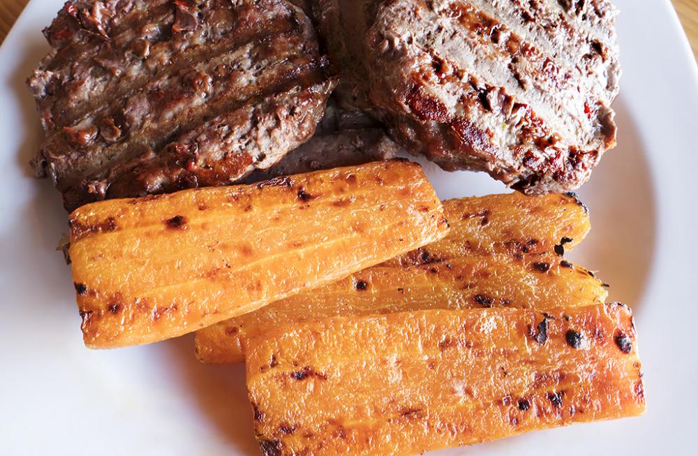 Burgers and Carrots Off the Grill.jpg
